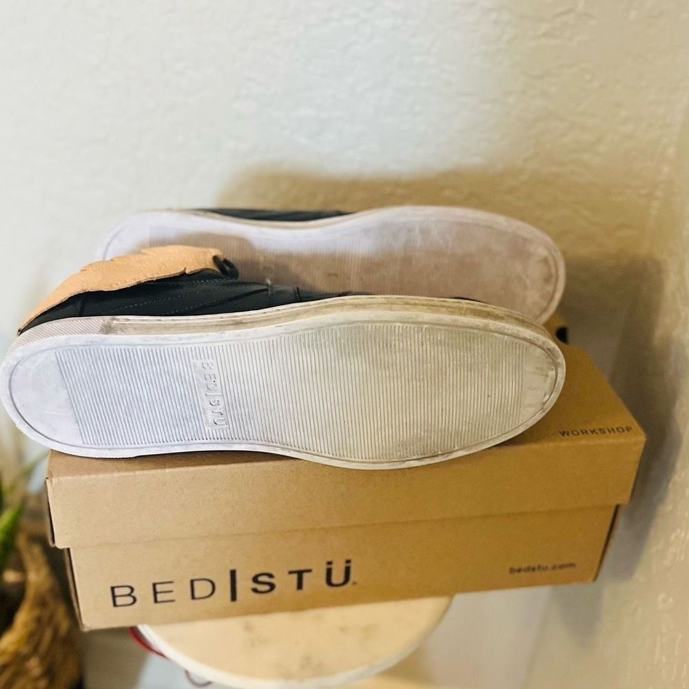 BED STU Men's Muller Leather Sneaker, Pre-Scuffed, Designer, Navy, Size 11.5 NWT - Picture 17 of 17